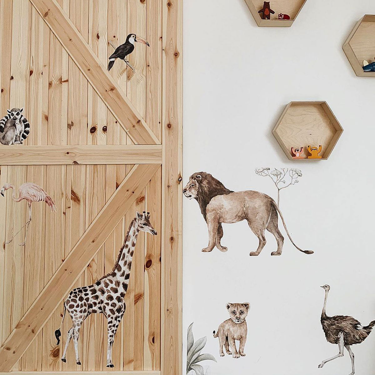 Savanna Animals Wonderland Wall Decal Set