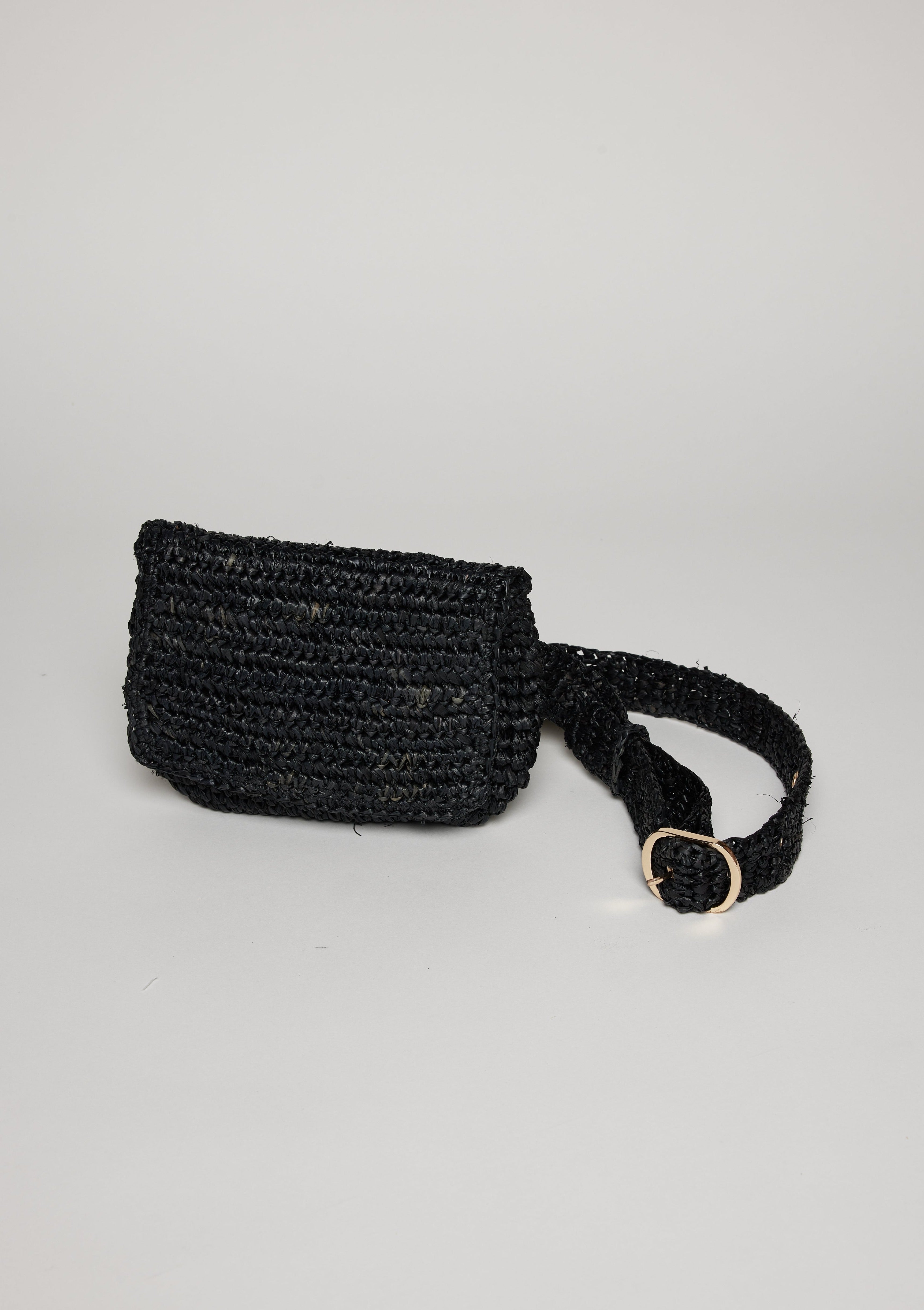 Straw Belt Bag- Natural