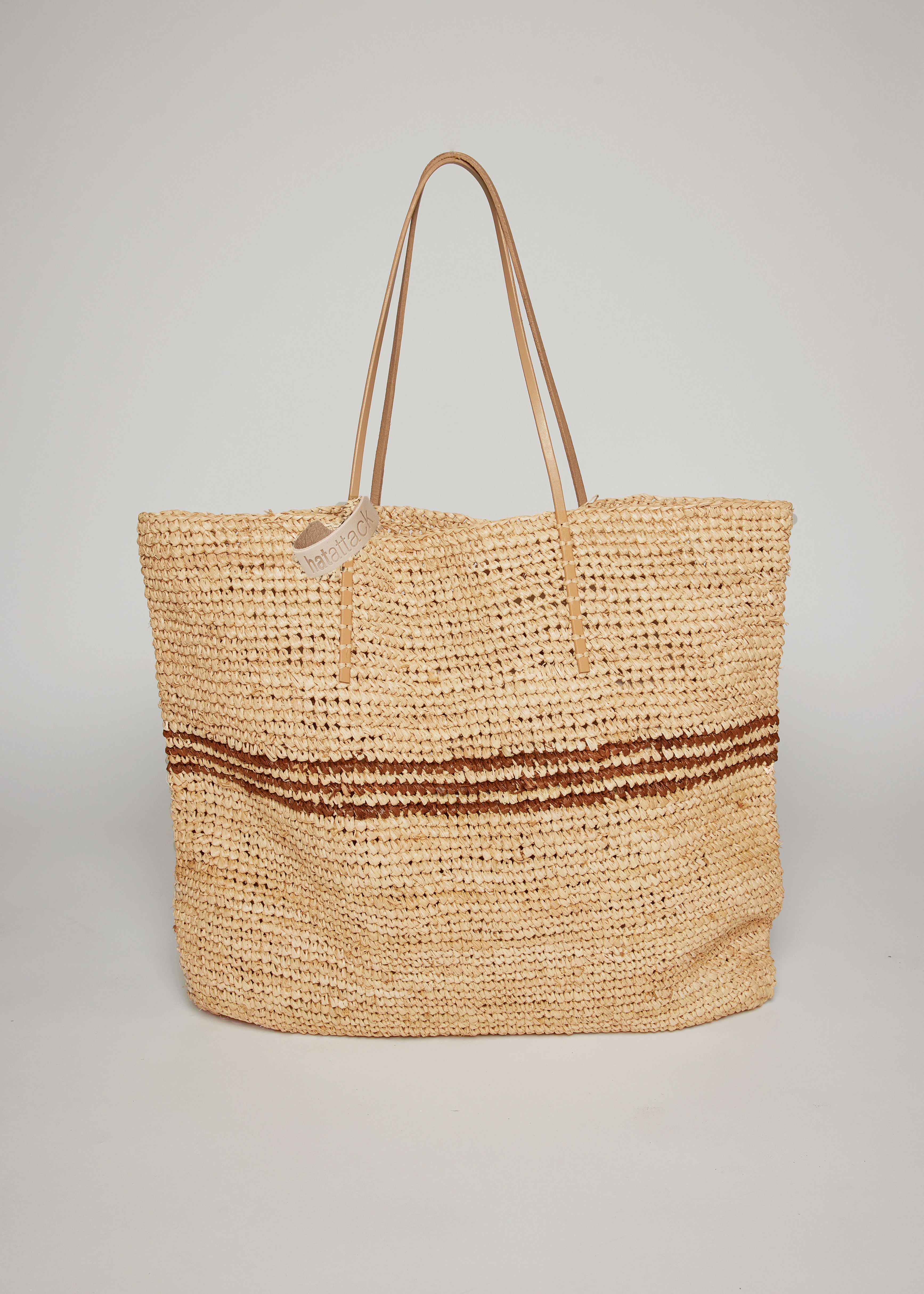 Luxe Stripe Tote- Tobacco