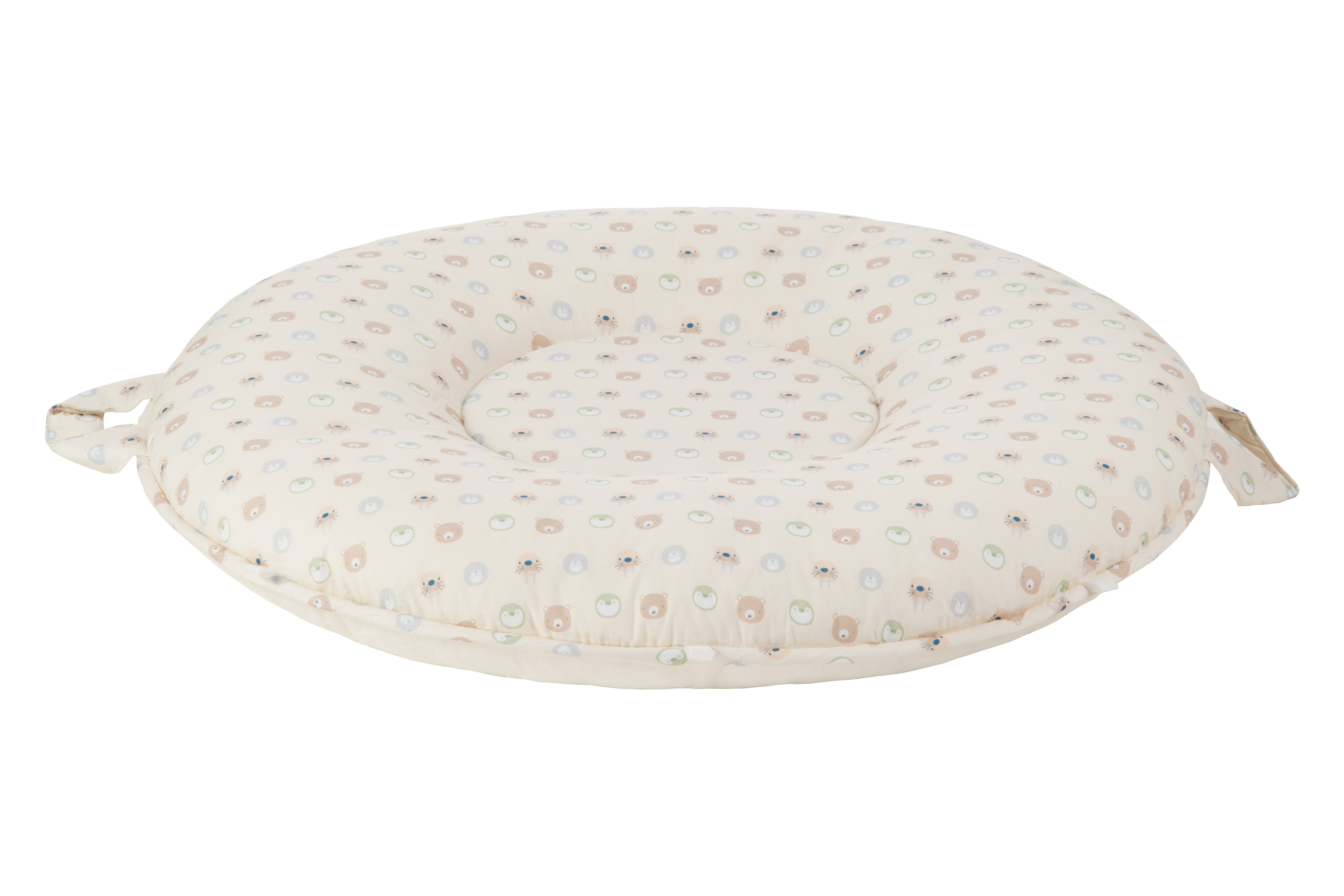 Sealy Children's Floor Cushion - Animal Faces And Beige