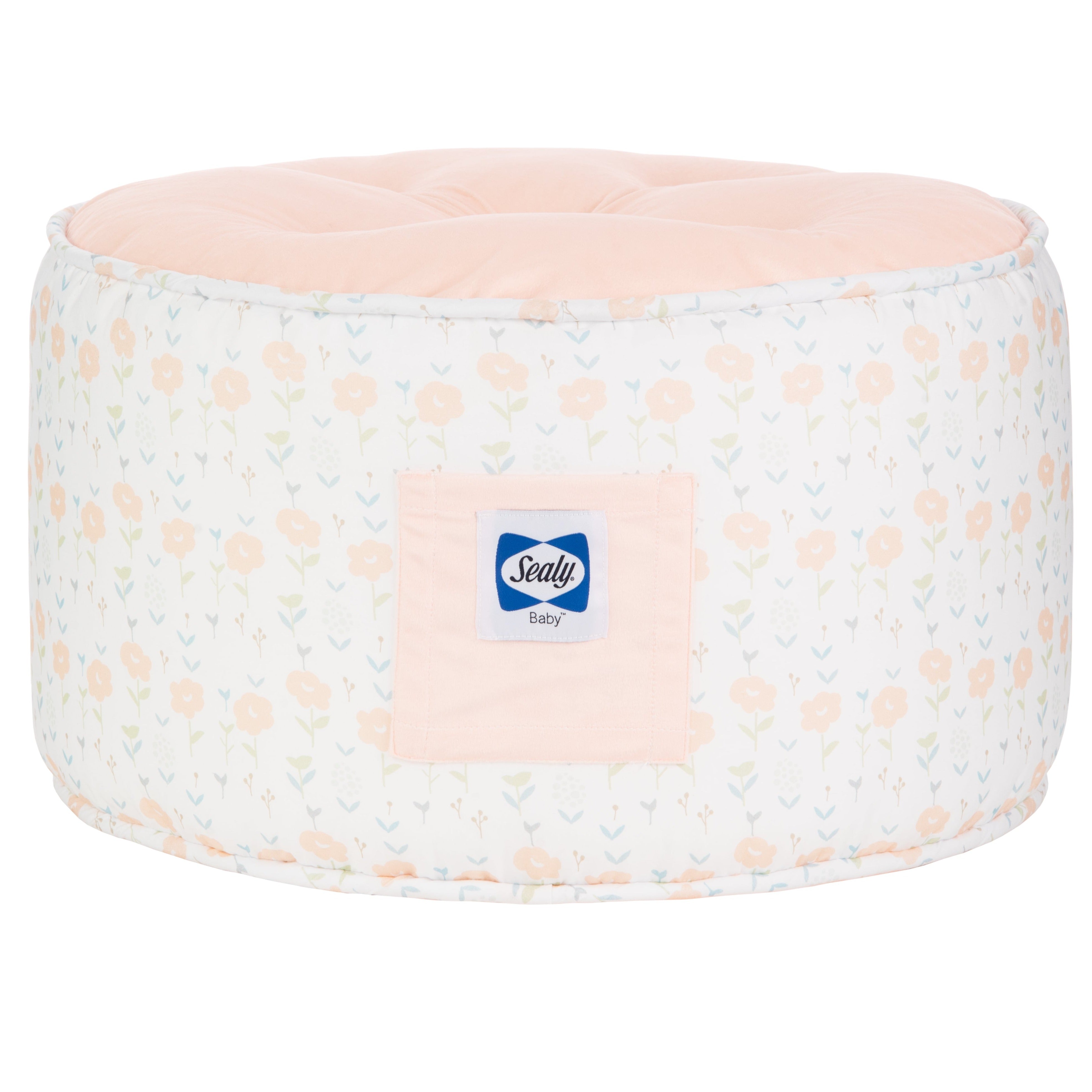 Sealy Pouf - Coral & Blossoms