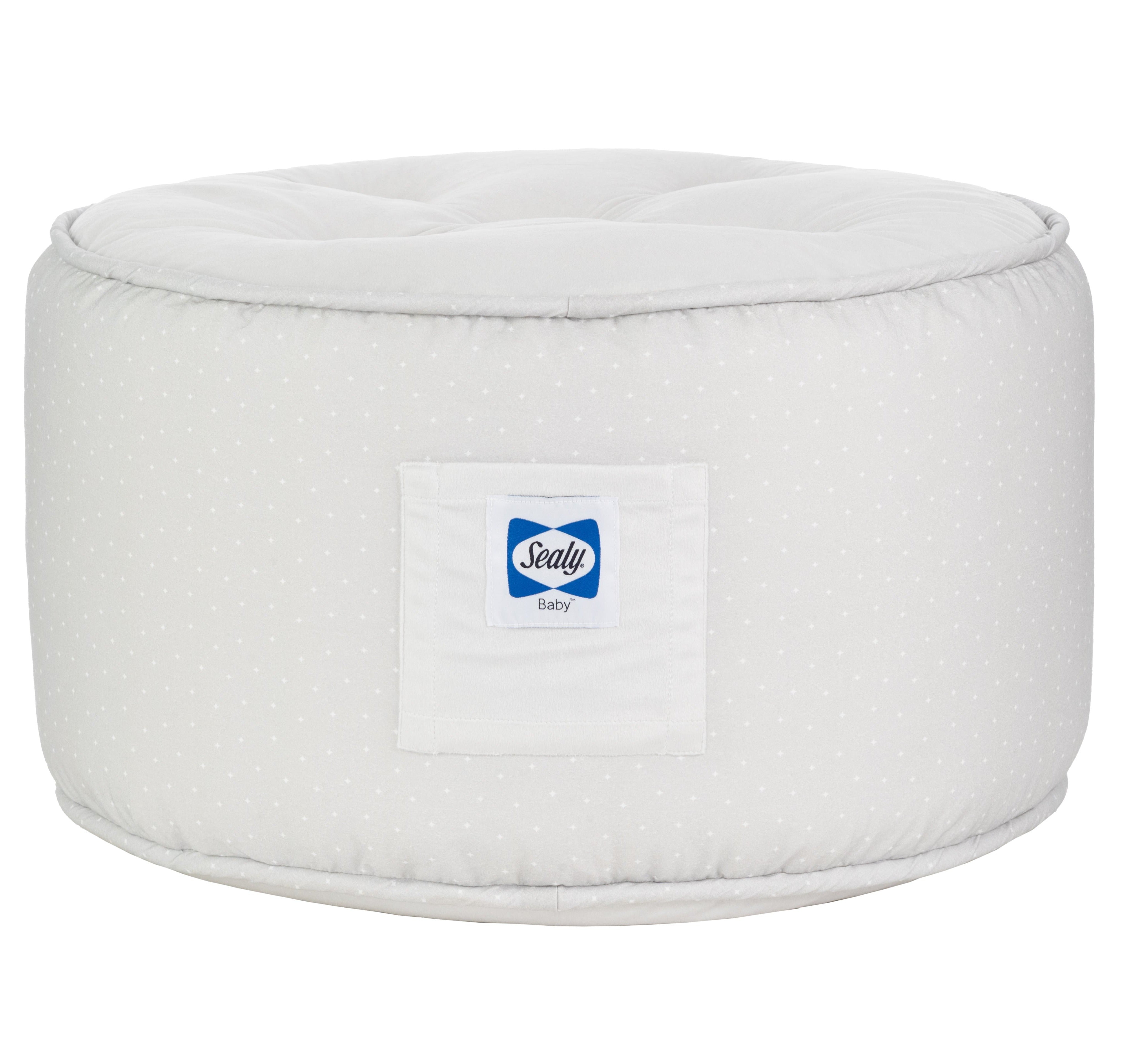 Sealy Pouf - Gray And Dot