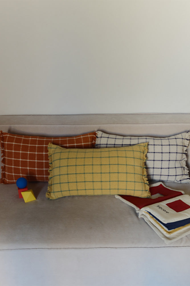CUSHION GEO BLOCK HONEY