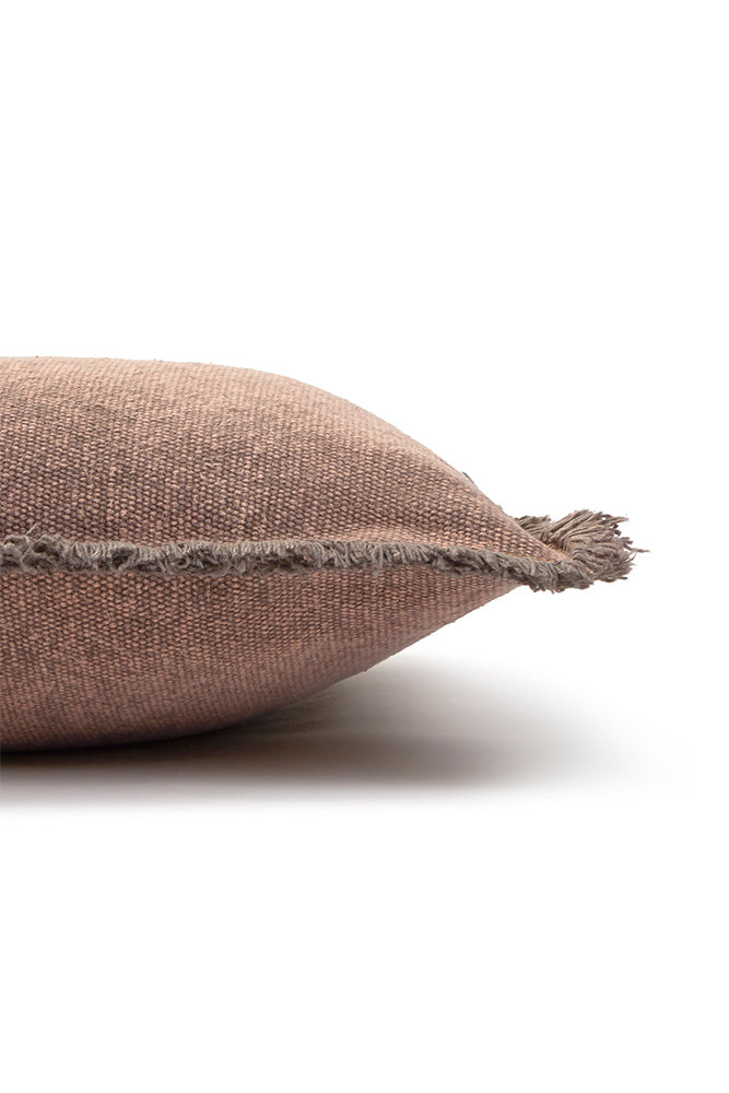 Stonewashed Rectangular Cushion Soil Brown