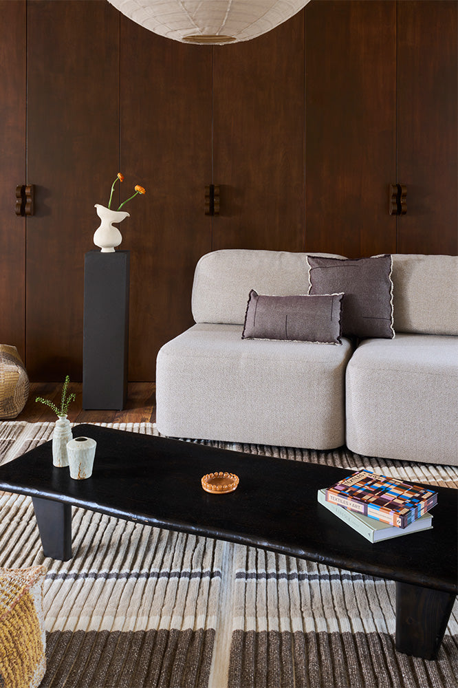 SQUARE CUSHION VERTICAL COFFEBEAN