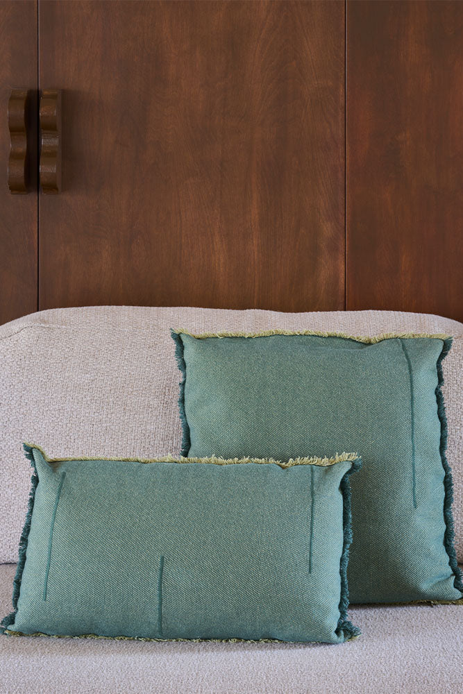 RECTANGULAR CUSHION VERTICAL DUCK GREEN