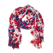 Red, White And Blue Tie Dye Scarf