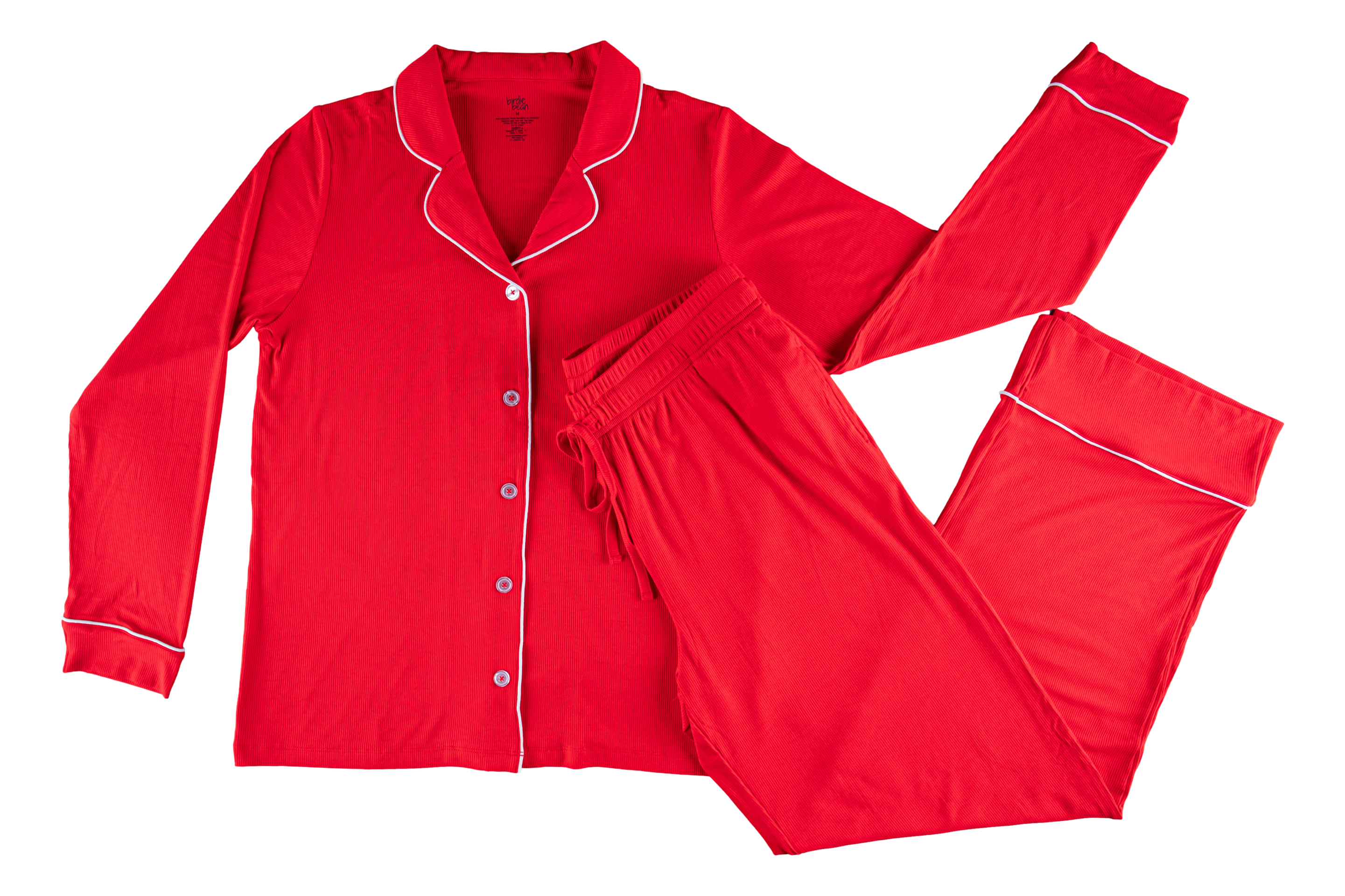 Scarlet Ribbed Women's Lounge Set