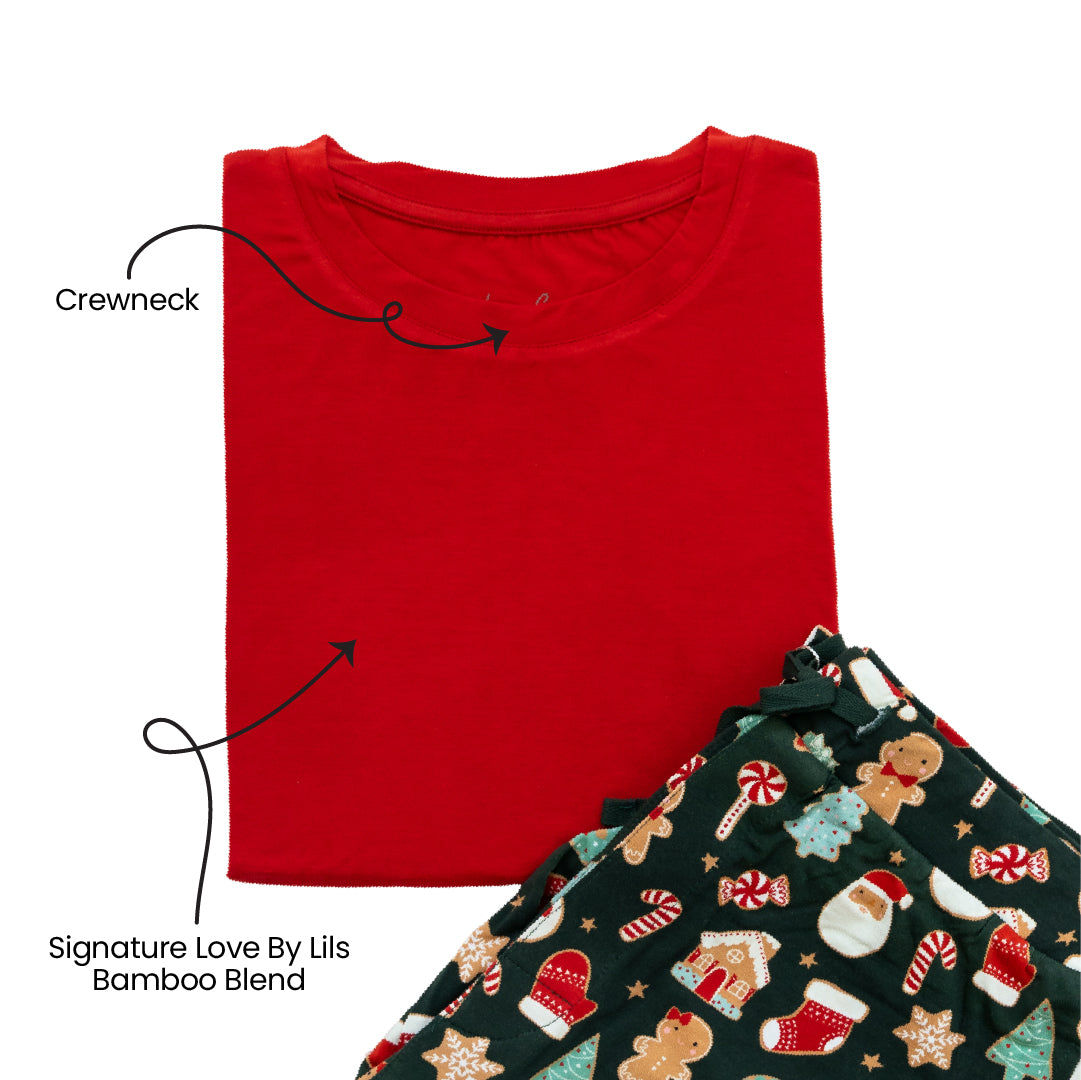 Scarlett Christmas Cookies Bamboo Adult Lounge Top