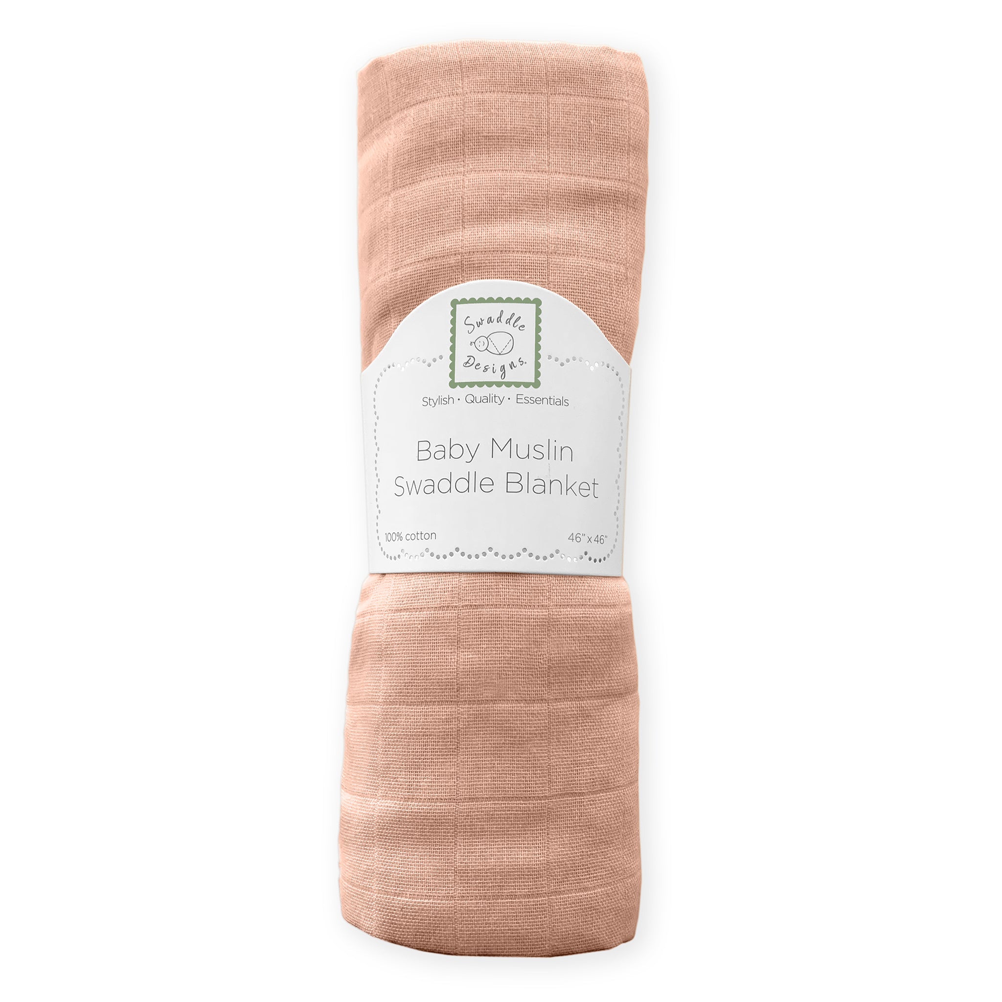 Muslin Swaddle Single - Peach Blush