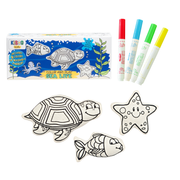 - Sea Life Trio Coloring Set - Starfish, Turtle & Fish