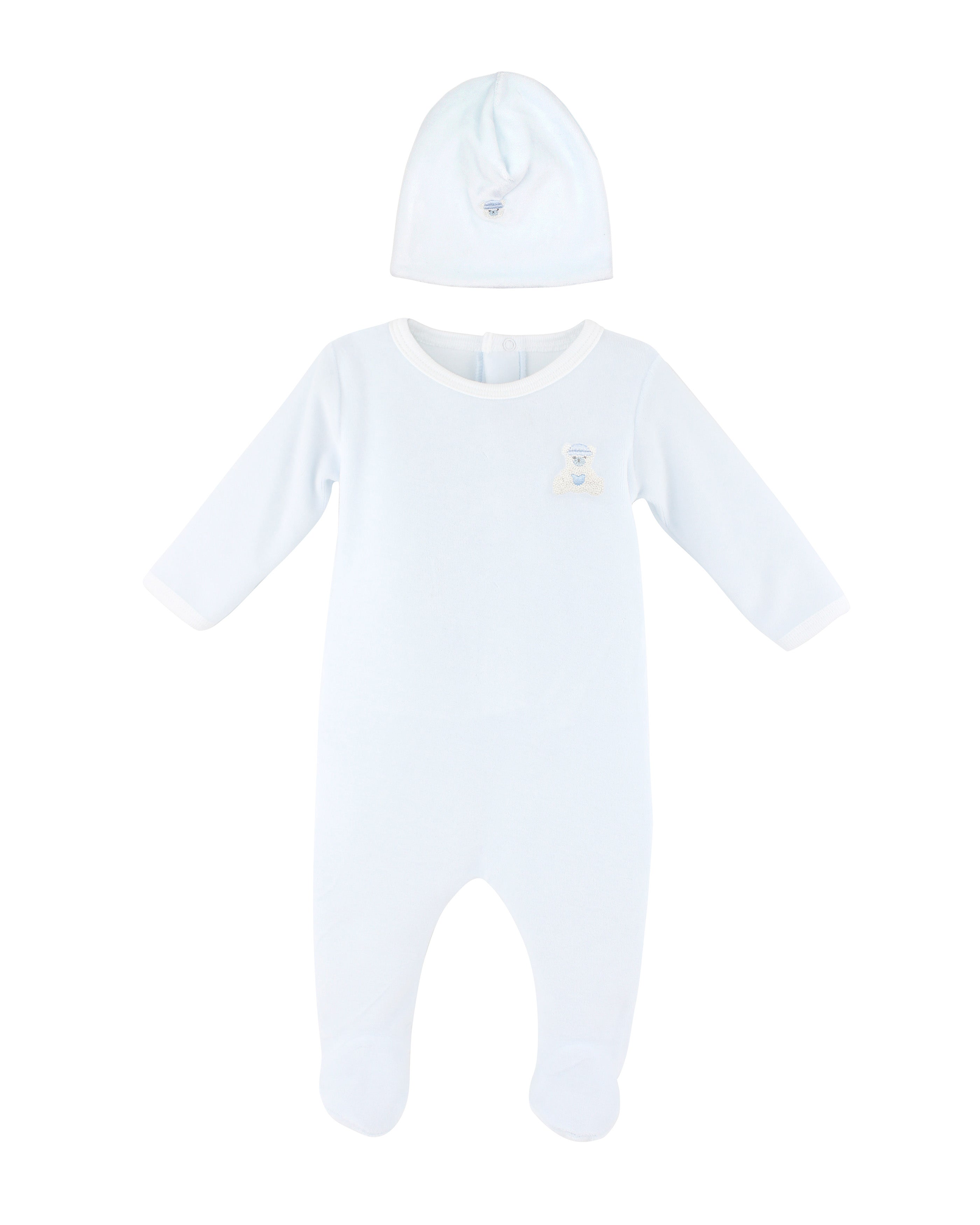 Love Teddy Embroidery Set 2 Pieces | Baby Boy