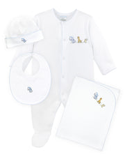 Baby Animals Embroidery Set 4 Pieces | Baby Boy