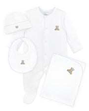 Love Teddy Embroidery Set 4 Pieces | Baby Boy
