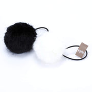 Girls Faux Fur Ball Ponytail Hair Tie - (kids All Ages)