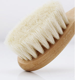 Haakaa Goats Wool Wooden Baby Hairbrush 1 Pk