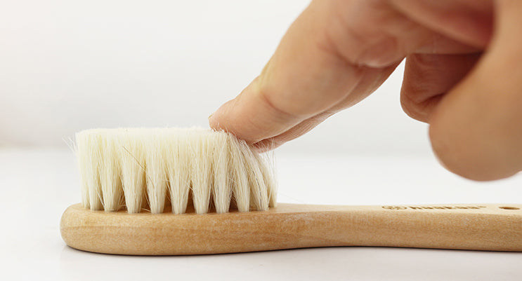 Haakaa Goats Wool Wooden Baby Hairbrush 1 Pk