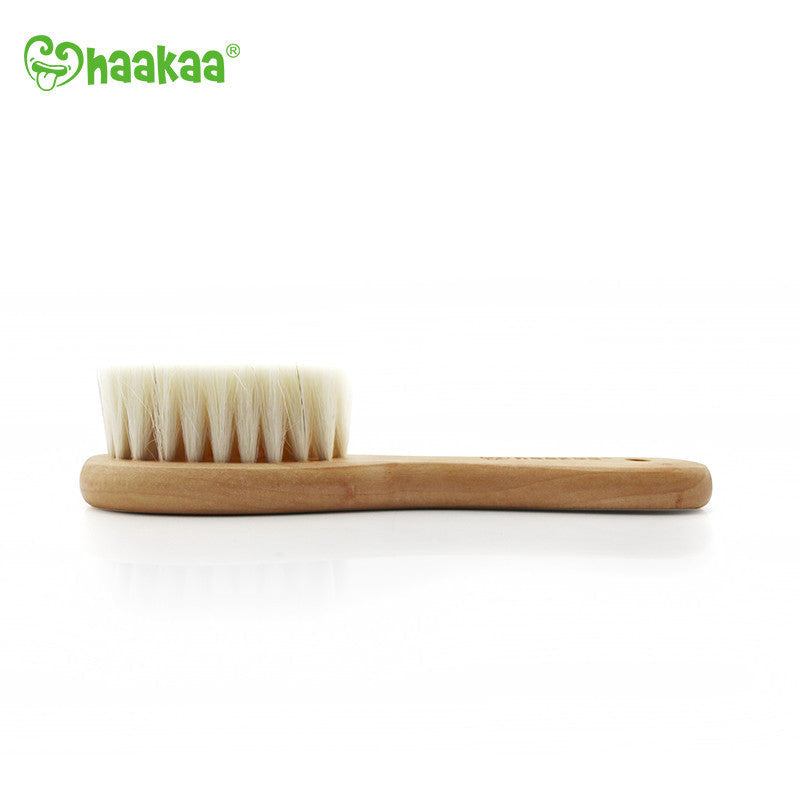 Haakaa Goats Wool Wooden Baby Hairbrush 1 Pk