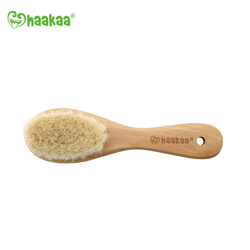 Haakaa Goats Wool Wooden Baby Hairbrush 1 Pk