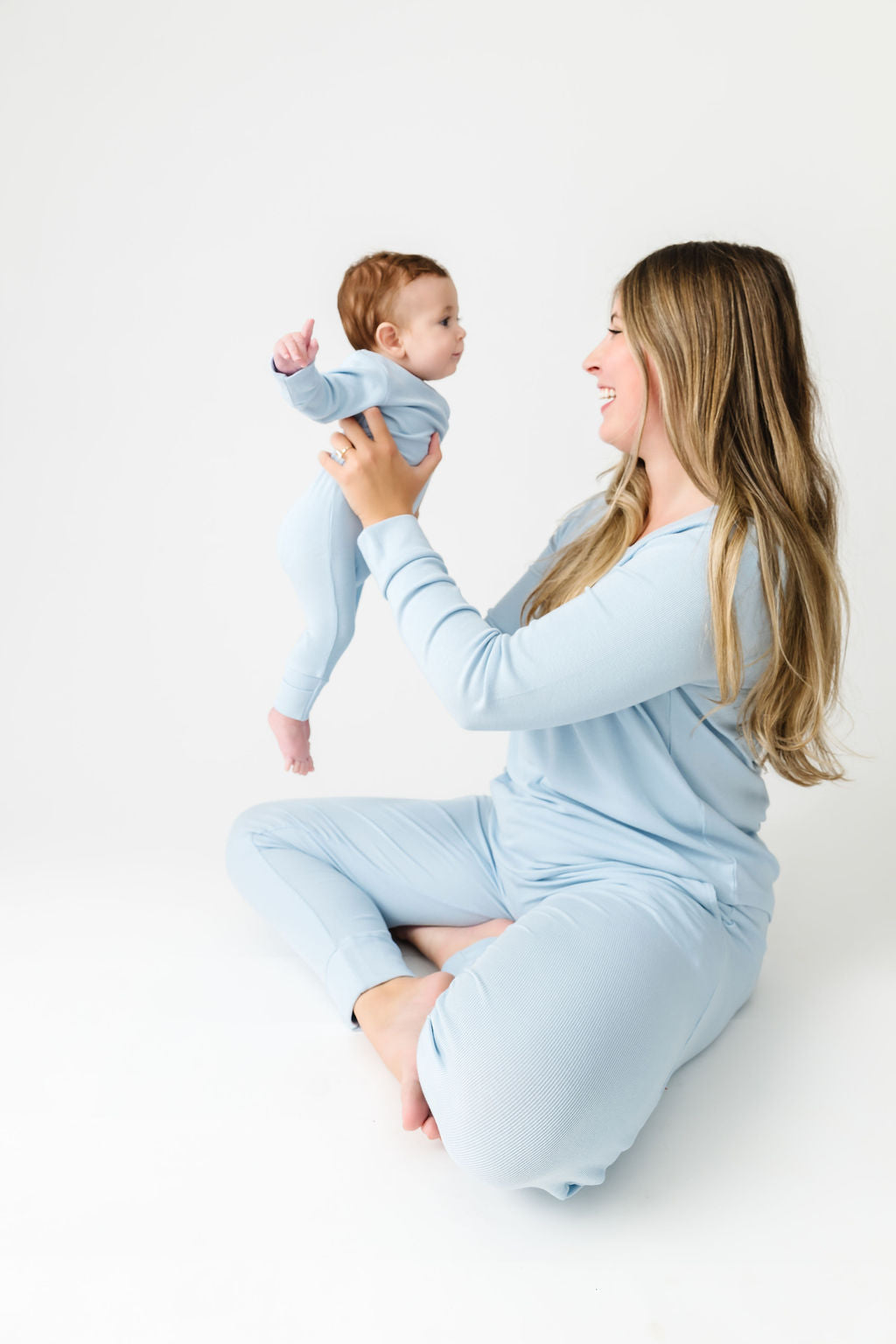 God's Got My Back Blue Pj Footless Onesie Ribbed Cotton-bamboo Blend