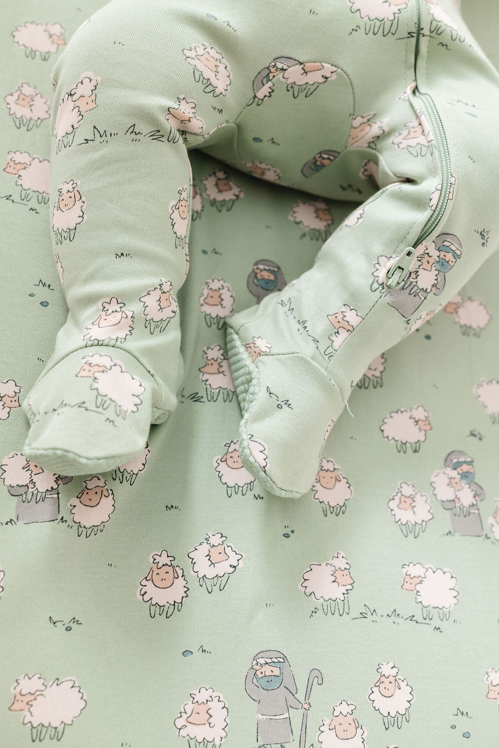 The Lost Sheep Pj Footed Onesie Cotton