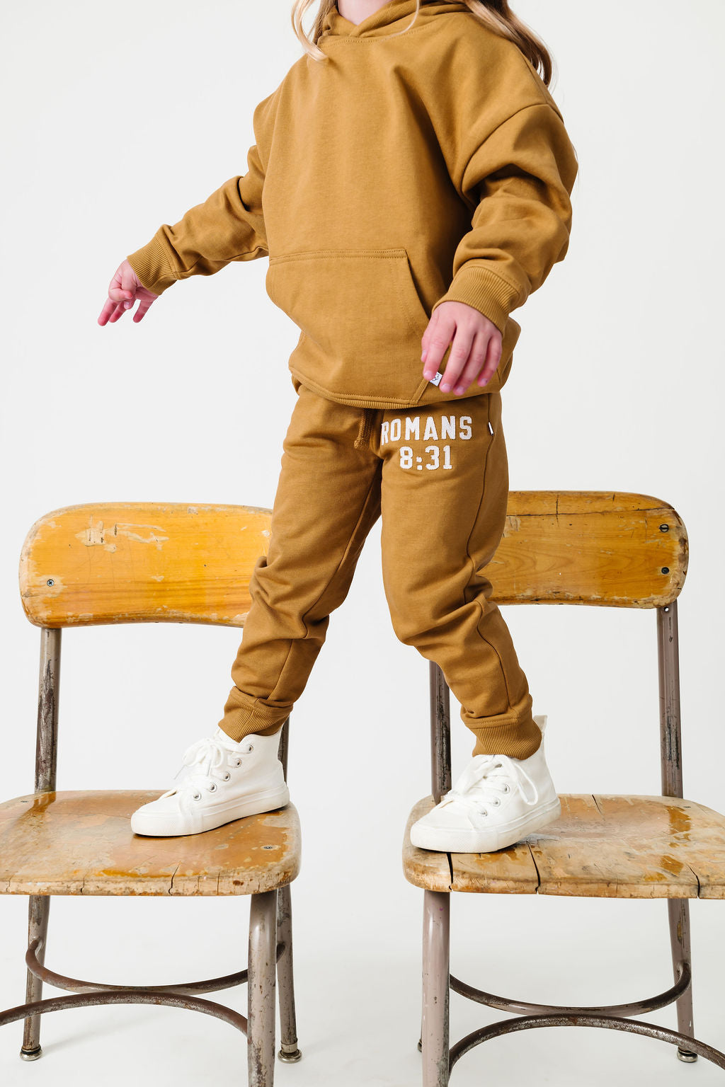 God's Got My Back Tan Fleece Hoodie