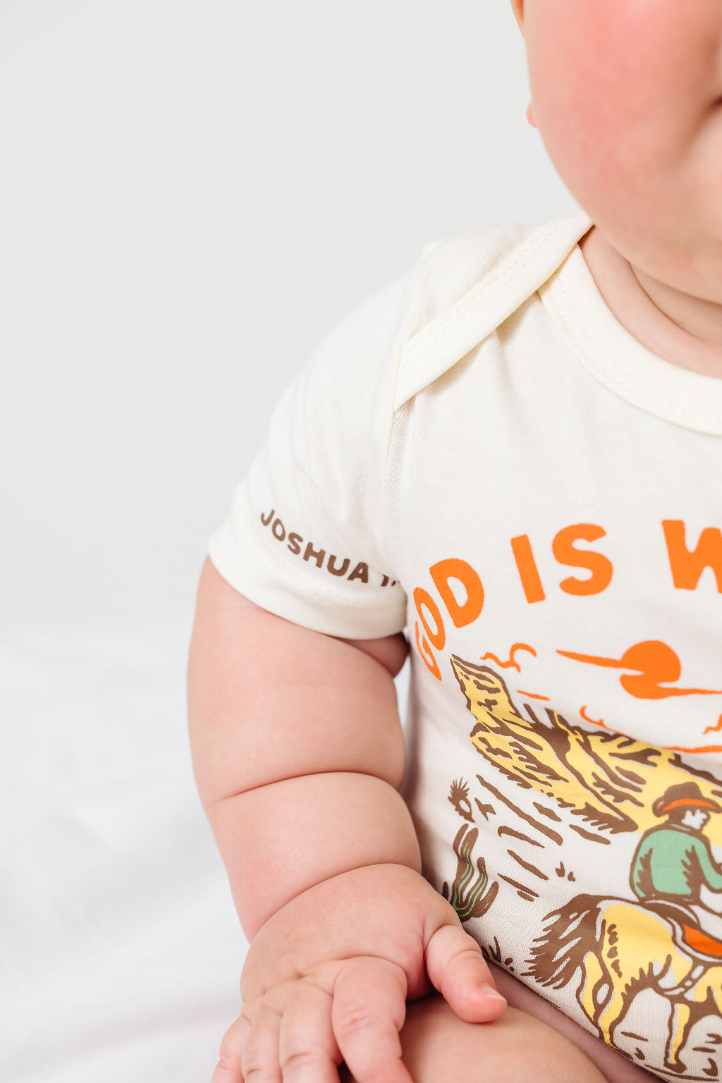 Baby God Is With You Bodysuit Cotton | Short Sleeve