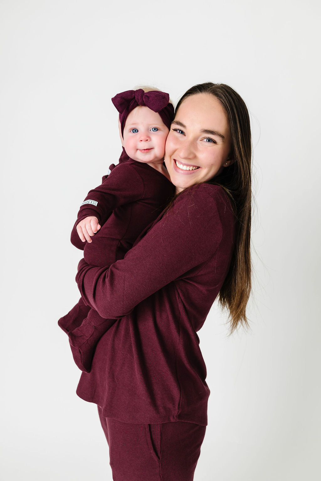 God's Got My Back Fig Pj Womens Long Sleeve Jogger Set Ribbed Cotton-bamboo Blend