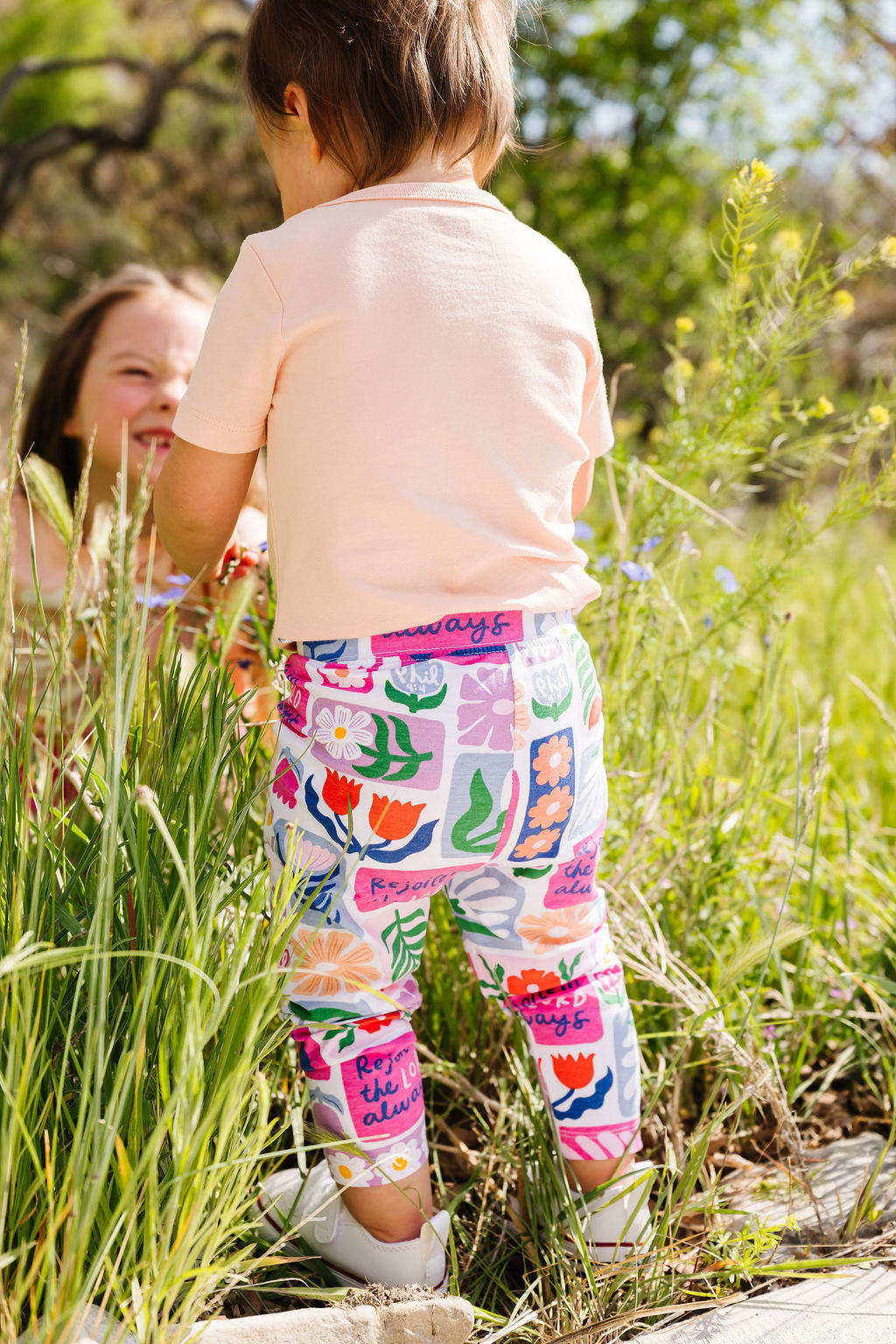 Baby Rejoice In The Lord Floral Leggings
