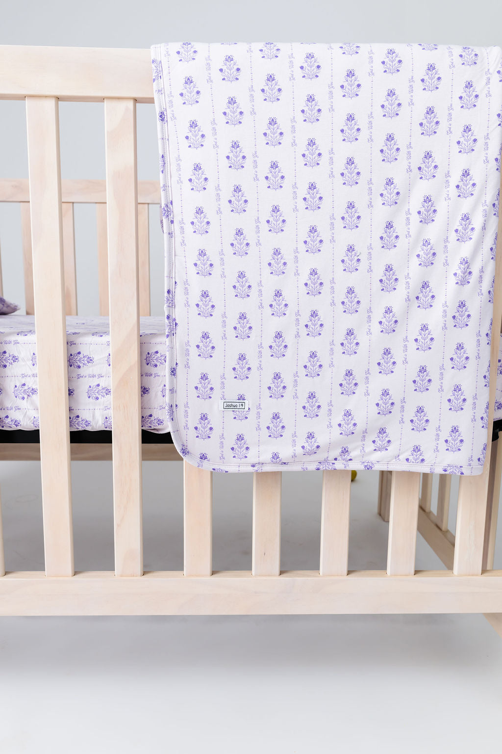 God Is With You Floral Blanket Bamboo