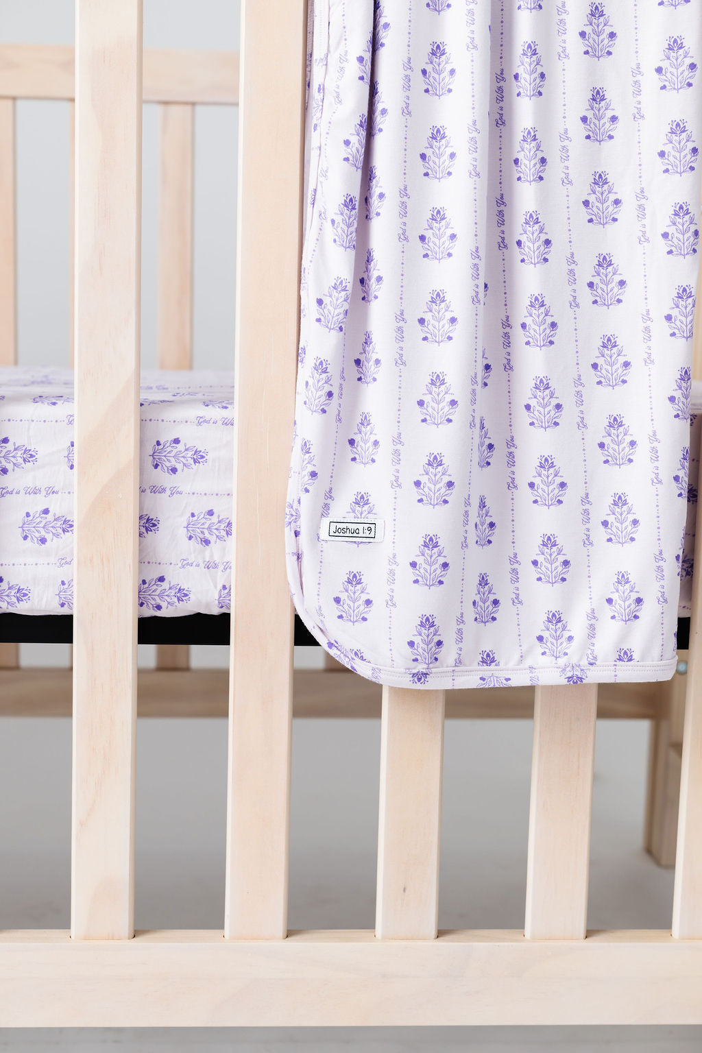 God Is With You Floral Bedsheet Bamboo