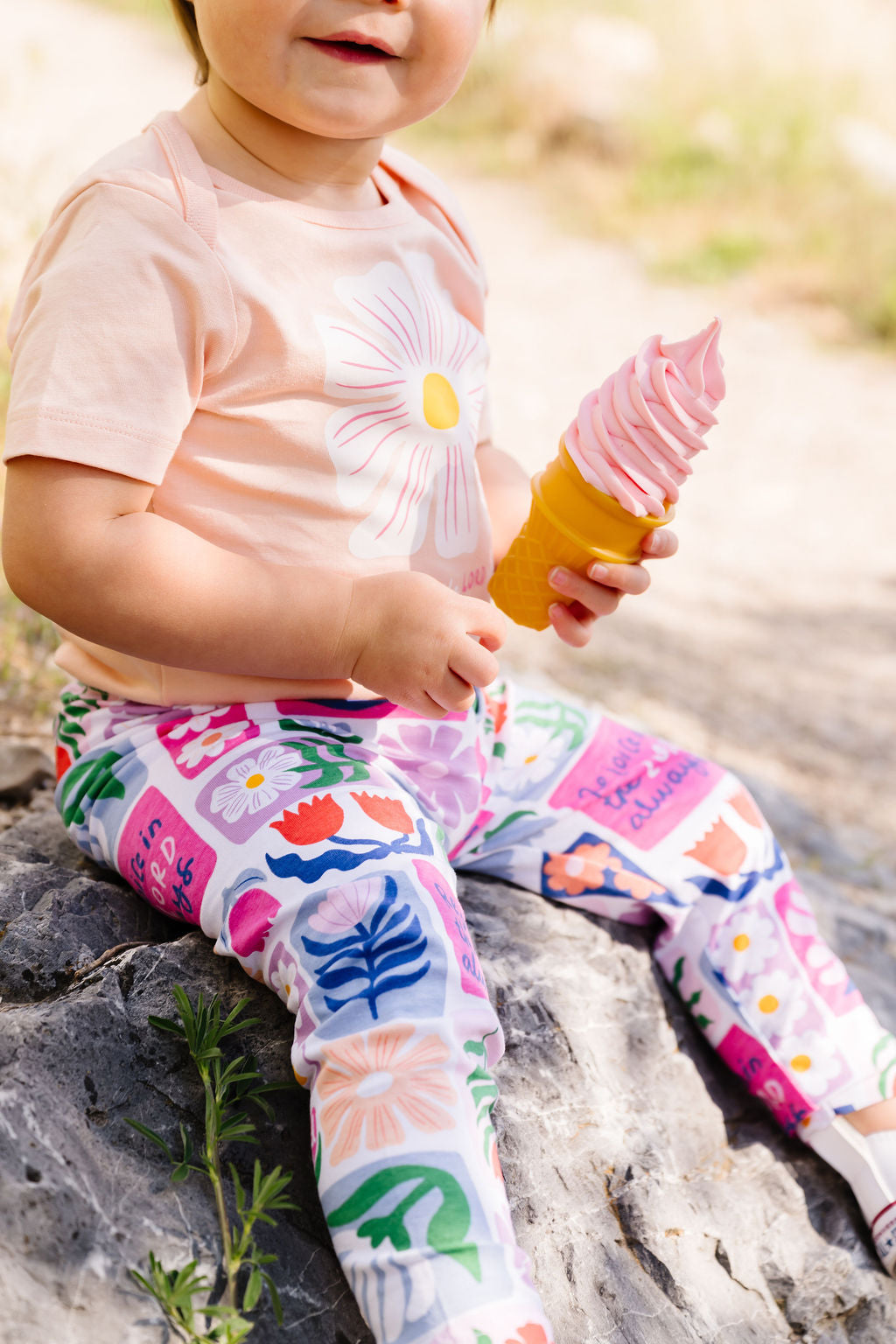 Baby Rejoice In The Lord Floral Leggings