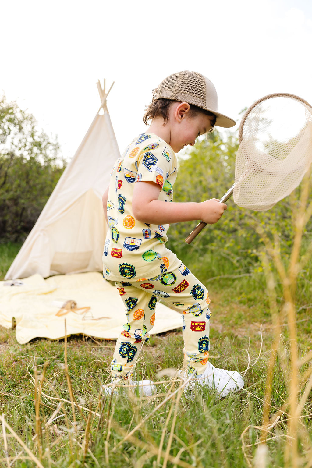 Be The Light Badges Pj Short Sleeve Set Cotton