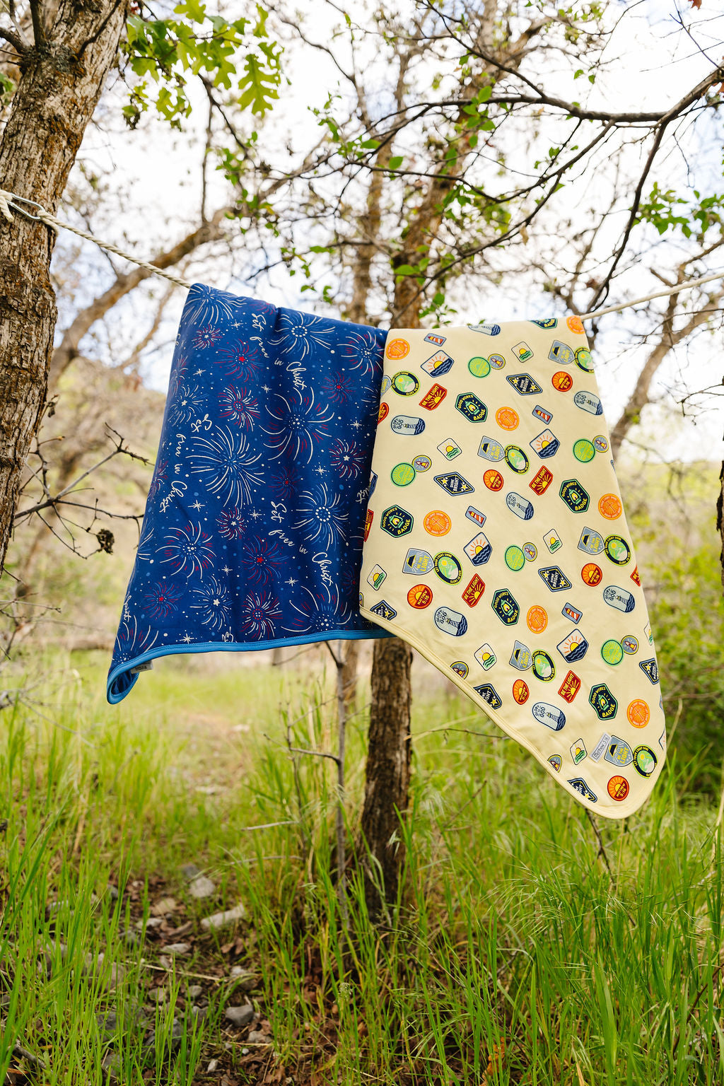 Be The Light Badges Blanket Cotton