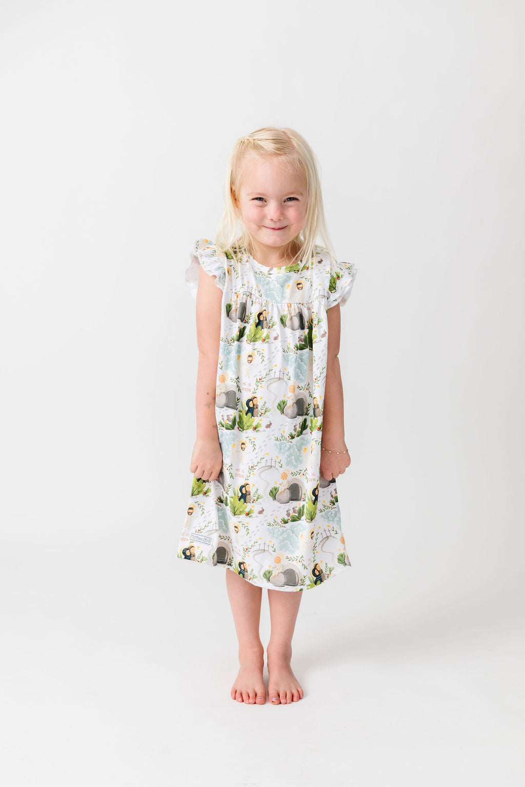 He Is Risen Pj Girls Nightgown Polyester