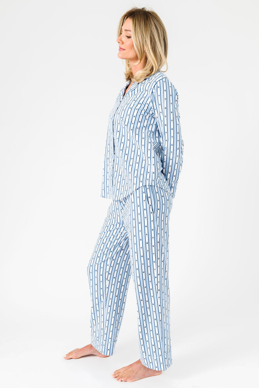 Star Of Wonder Pj Womens Notch Collar Set Organic Cotton