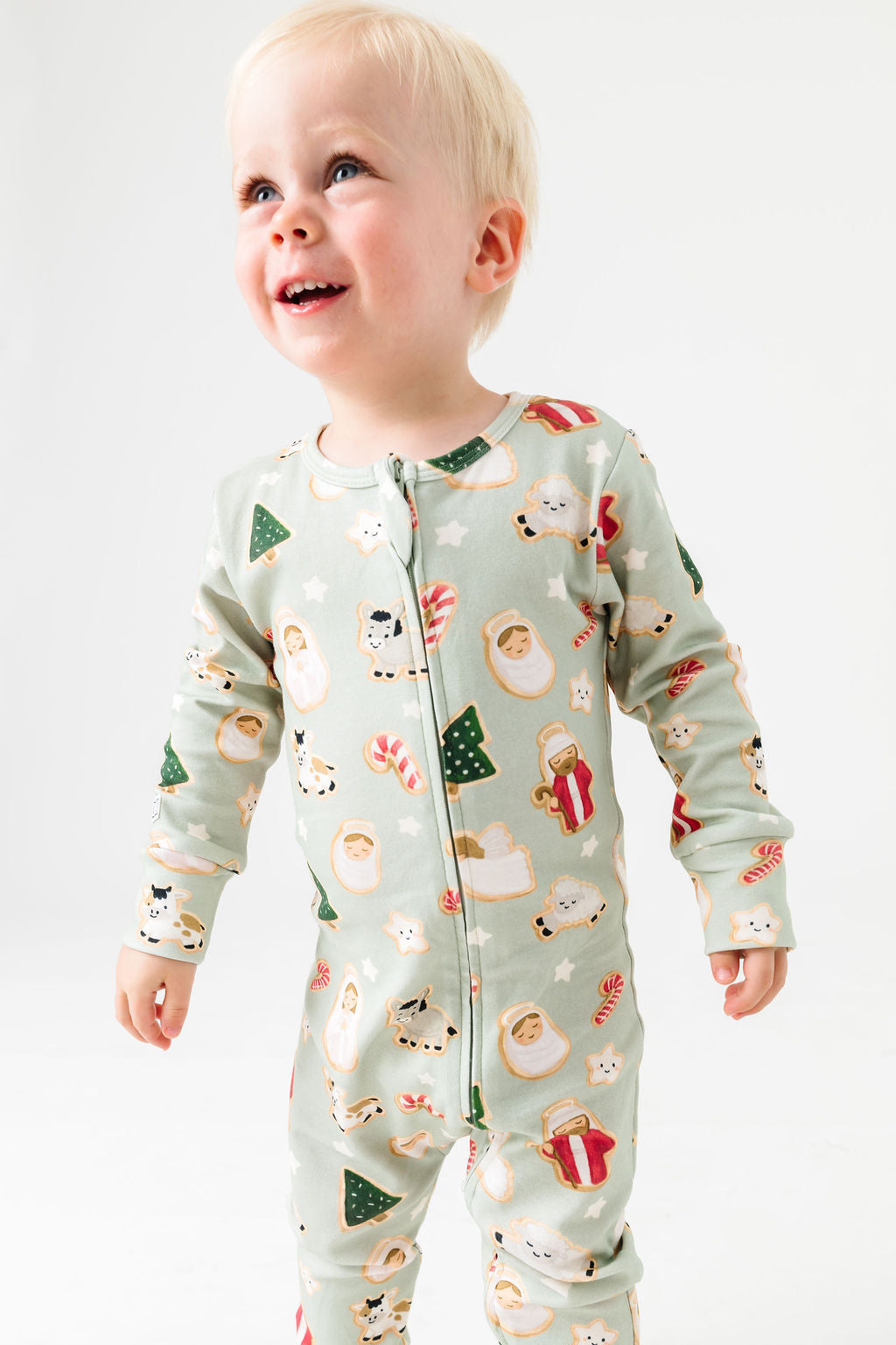 Gingerbread Jesus Pj Footed Onesie Cotton