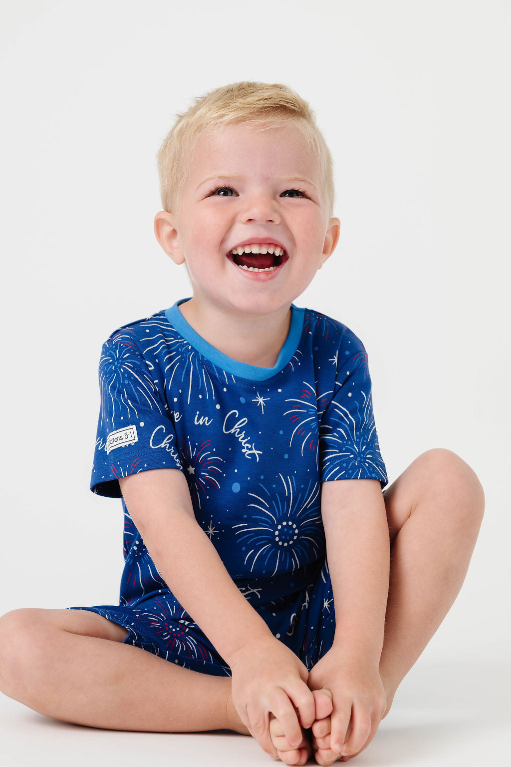 Set Free In Christ Pj Shorts Set Cotton