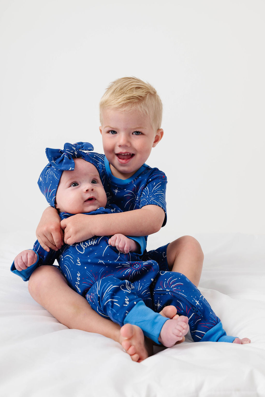 Set Free In Christ Pj Footless Onesie Cotton