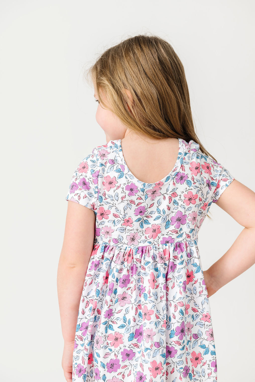 God Is Love Short Sleeve Twirl Dress Cotton