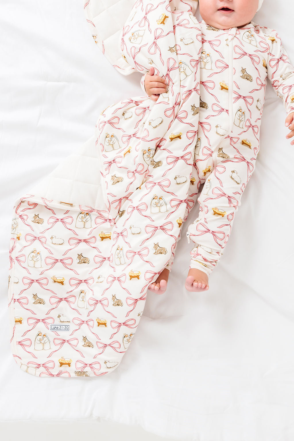 Let Us Adore Him Pj Footless Onesie Bamboo