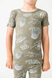 Armor Of God Green Pj Short Sleeve & Pants Set Bamboo