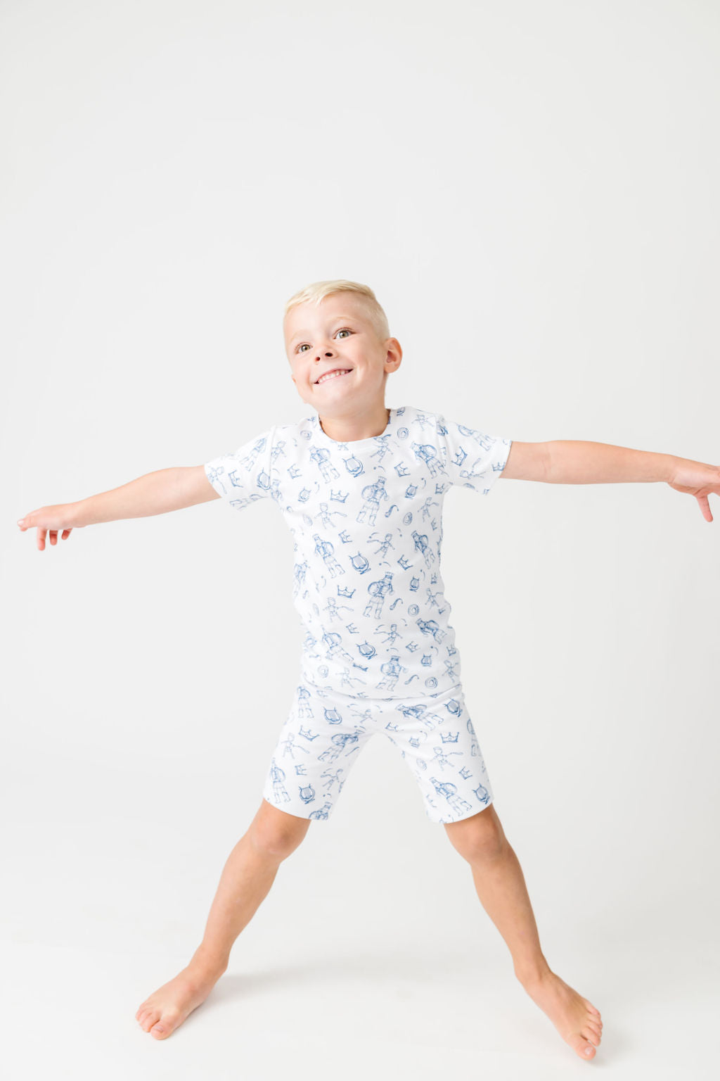 David & Goliath Blue Pj Shorts Set Cotton