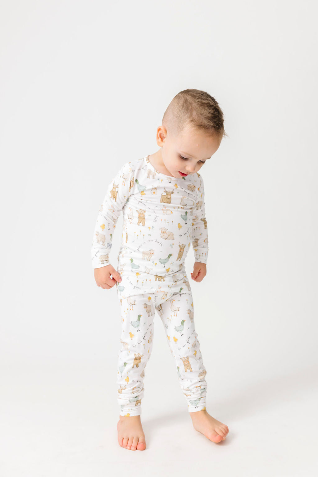 New Birth Pj Long Sleeve Set Bamboo