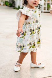 He Is Risen Short Sleeve Twirl Dress Bodysuit Cotton