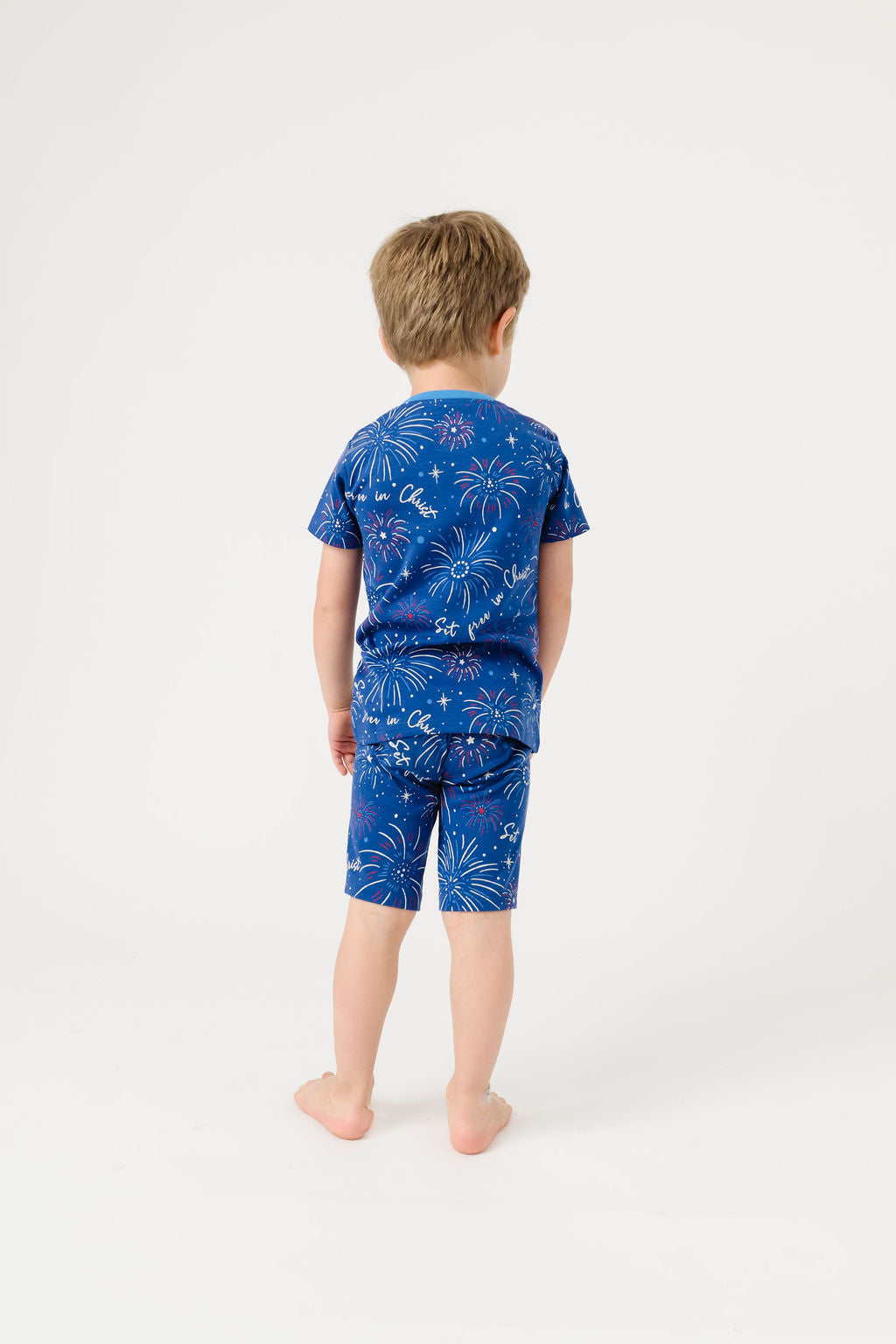 Set Free In Christ Pj Shorts Set Cotton