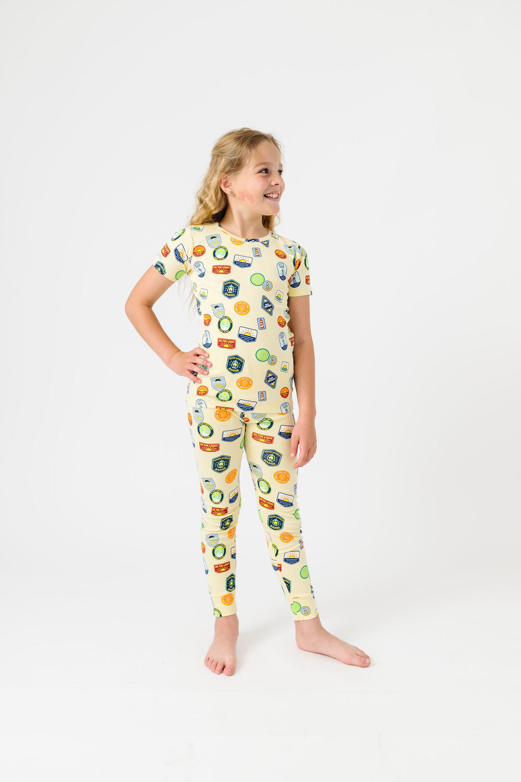 Be The Light Badges Pj Short Sleeve Set Cotton