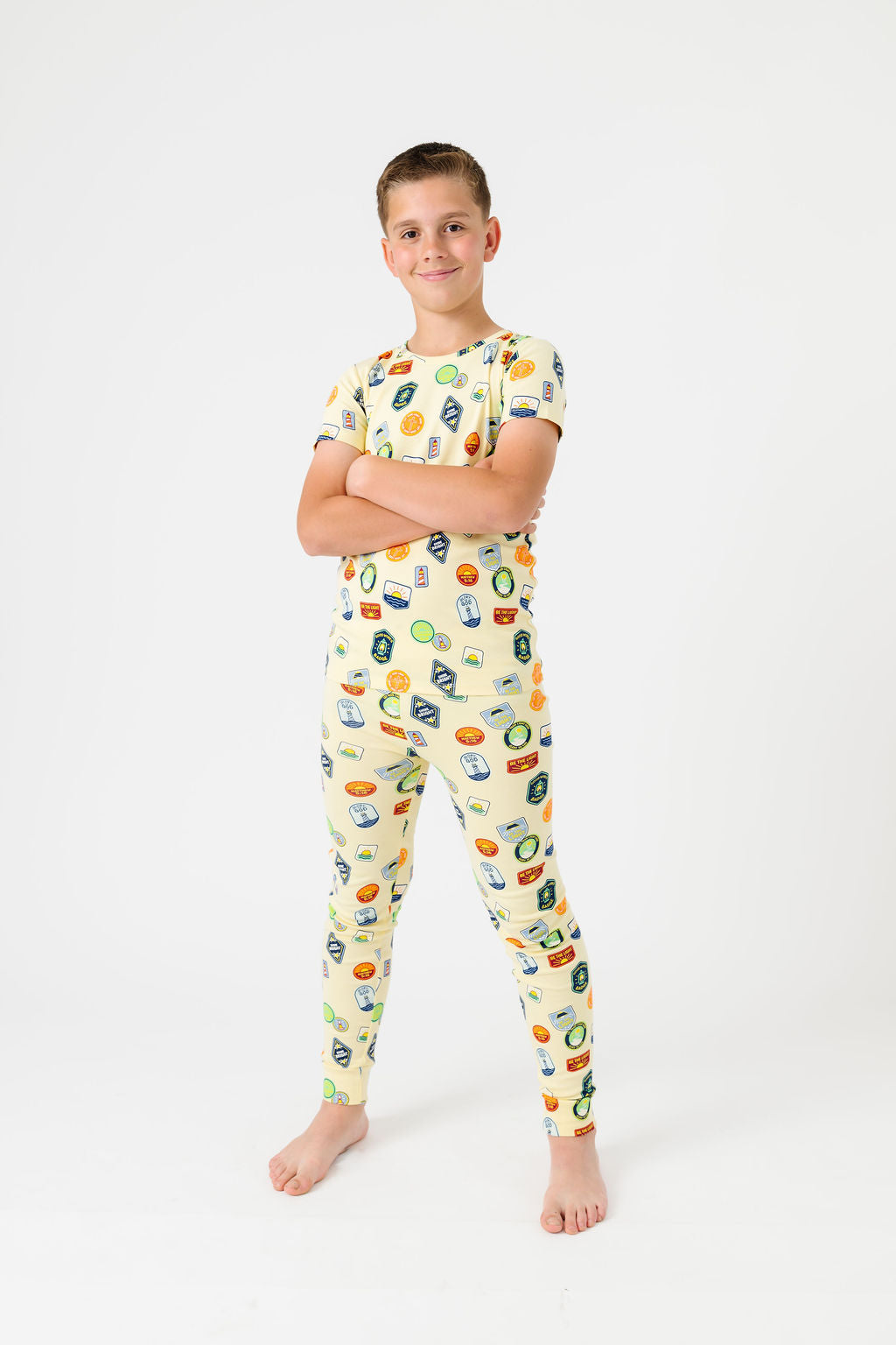 Be The Light Badges Pj Short Sleeve Set Cotton