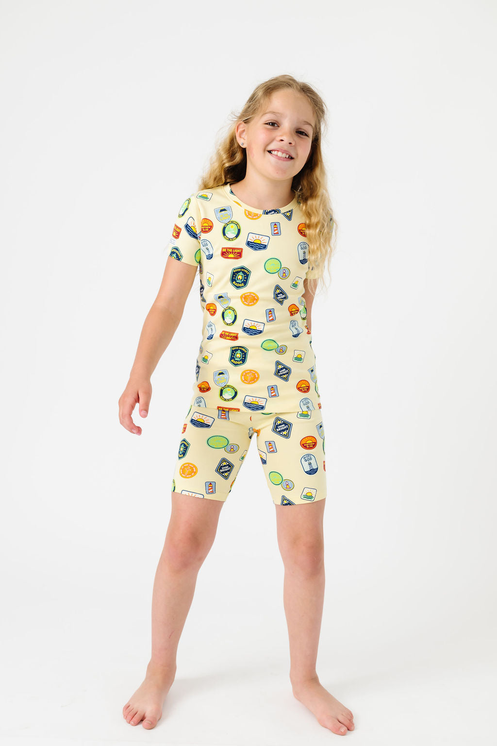 Be The Light Badges Pj Shorts Set Cotton