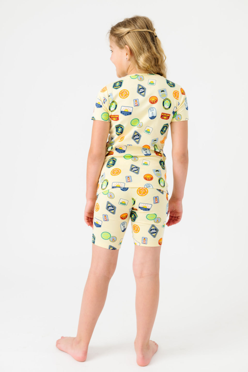 Be The Light Badges Pj Shorts Set Cotton